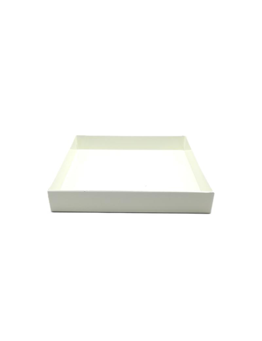 IVORY PLASTIC TRAY 25x25x4cm