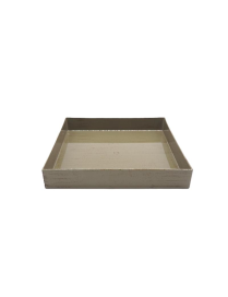 DOVE GREY PLASTIC TRAY 25x25x4cm