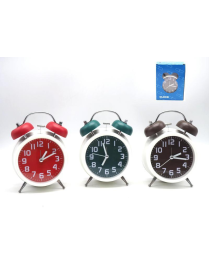 ROUND METAL ALARM CLOCK 17x10cm