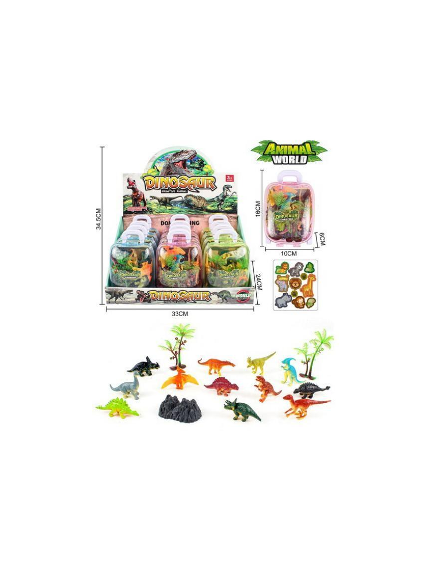 DINOSAUR CASE 12 pieces