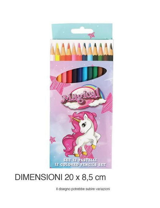 UNICORNO COLORI A MATITA 12pezzi