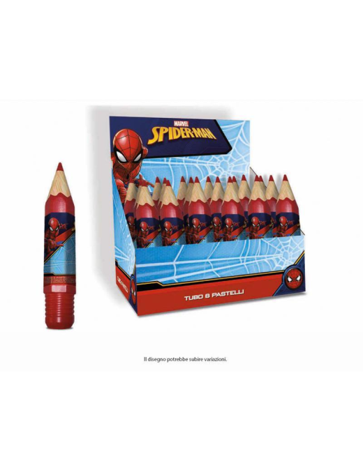 SPIDERMAN COLORI A MATITA 6pezzi TUBO