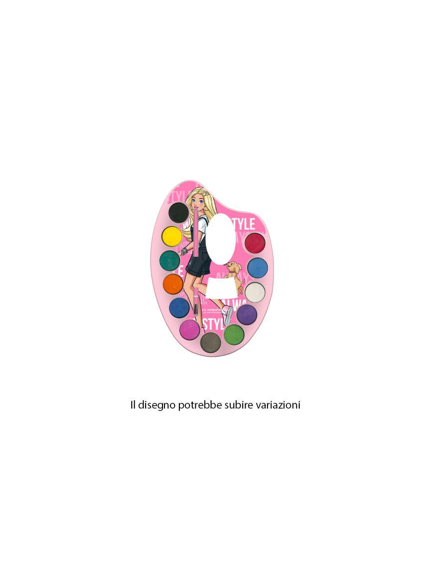 BARBIE WATERCOLORS 12 pieces