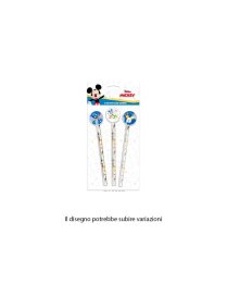 MICKEY MATITE CON GOMMA 3pezzi