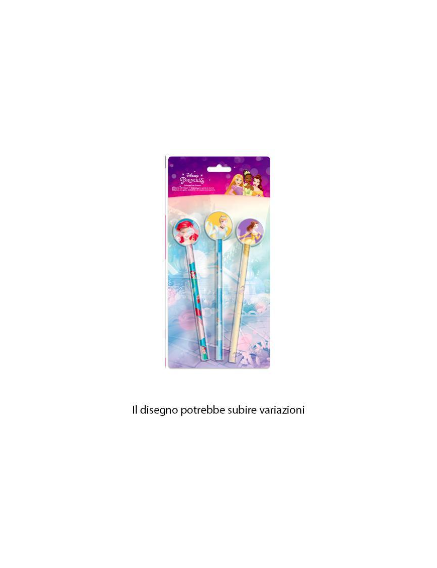 PRINCESS PENCILS WITH ERASER 3 pieces