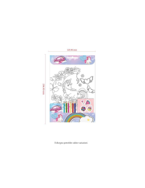 UNICORNO SET DA COLORARE CON 6 COLORI