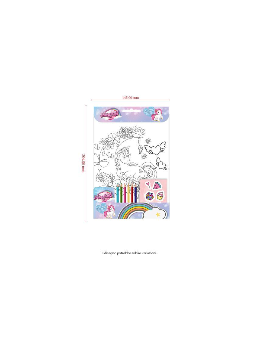 UNICORN COLORING SET WITH 6 COLORS