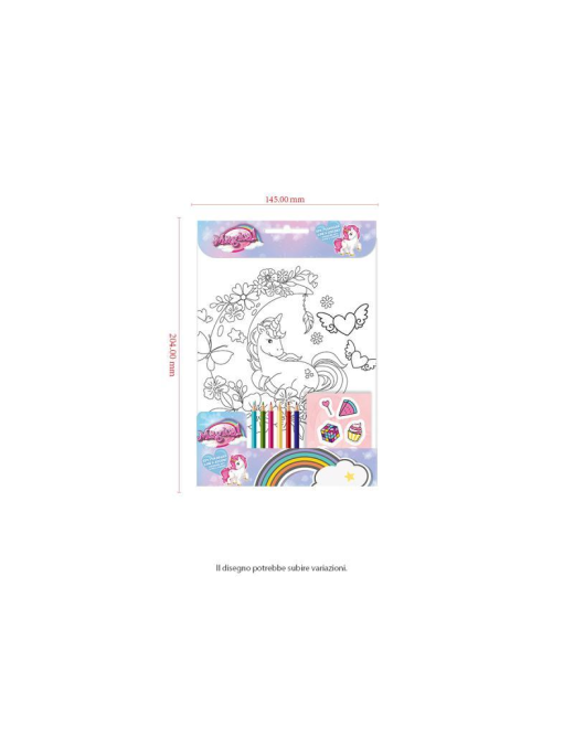 UNICORNO SET DA COLORARE CON 6 COLORI
