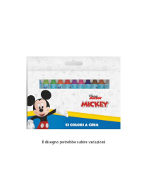 MICKEY COLORI A CERA 12 PEZZI