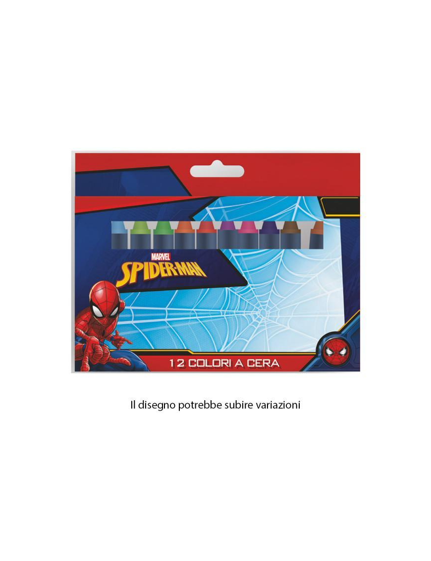 SPIDERMAN WAX COLORS 12 PIECES