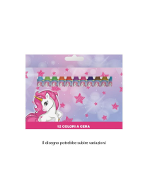 UNICORNO COLORI A CERA 12 PEZZI