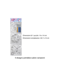 UNICORNO QUADRETTI DA COLORARE 3 PEZZI