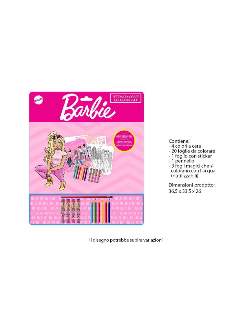BARBIE COLORING SET