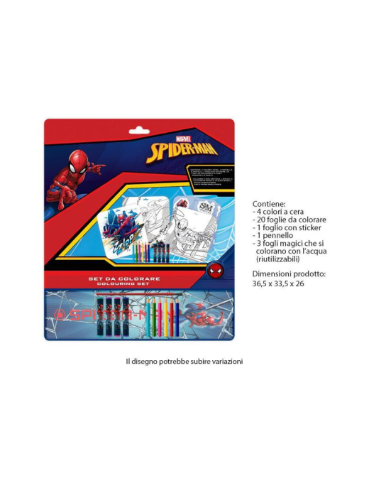 SPIDERMAN COLORING SET