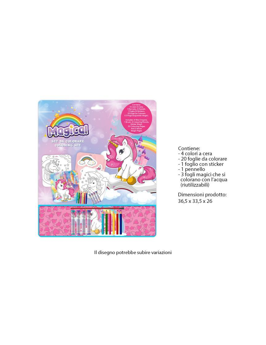UNICORNO COLOURING SET