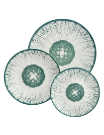 SERVIZIO TAVOLA  18pezzi DECORO COROLLA VERDE