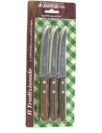 COLTELLI DA BISTECCA  6 PEZZI IN LEGNO