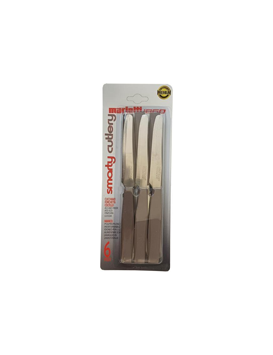 TORTORA COLTELLI TAVOLA 6 PEZZI