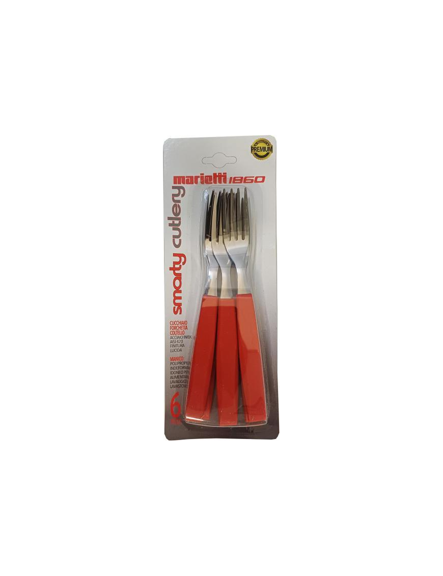 RED FORKS 6 PIECES