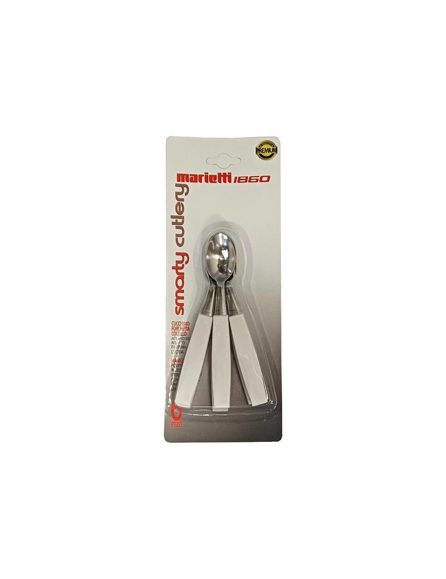 WHITE SPOONS 6 PIECES