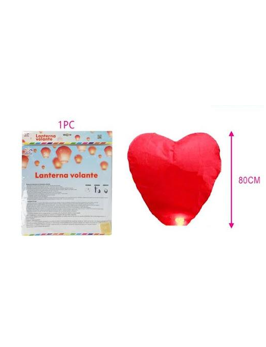 RED HEART LANTERN 80 cm