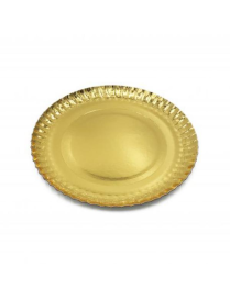 GOLD CURLY PLATE d.28 cm 2 PIECES