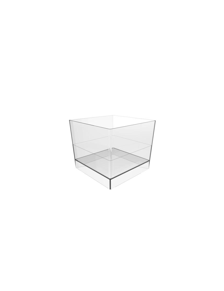TRANSPARENT CUBE GLASSES 60 cc 6 PIECES