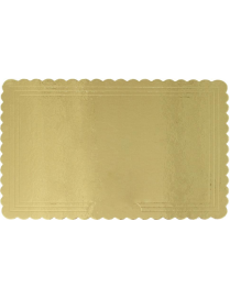 SOTTOTORTA ORO RETTANGOLARE  15x30 cm 2 PEZZI