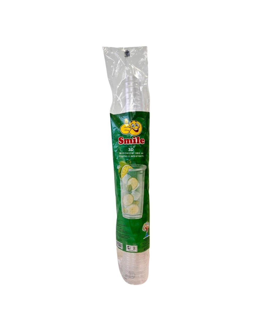 SMILE TRASPARENTE BICCHIERE 355cc 30pezzi TUMBLER