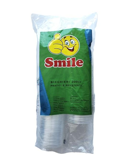 SMILE BICCHIERI ACQUA 200 cc 96 PEZZI TRASPARENTI