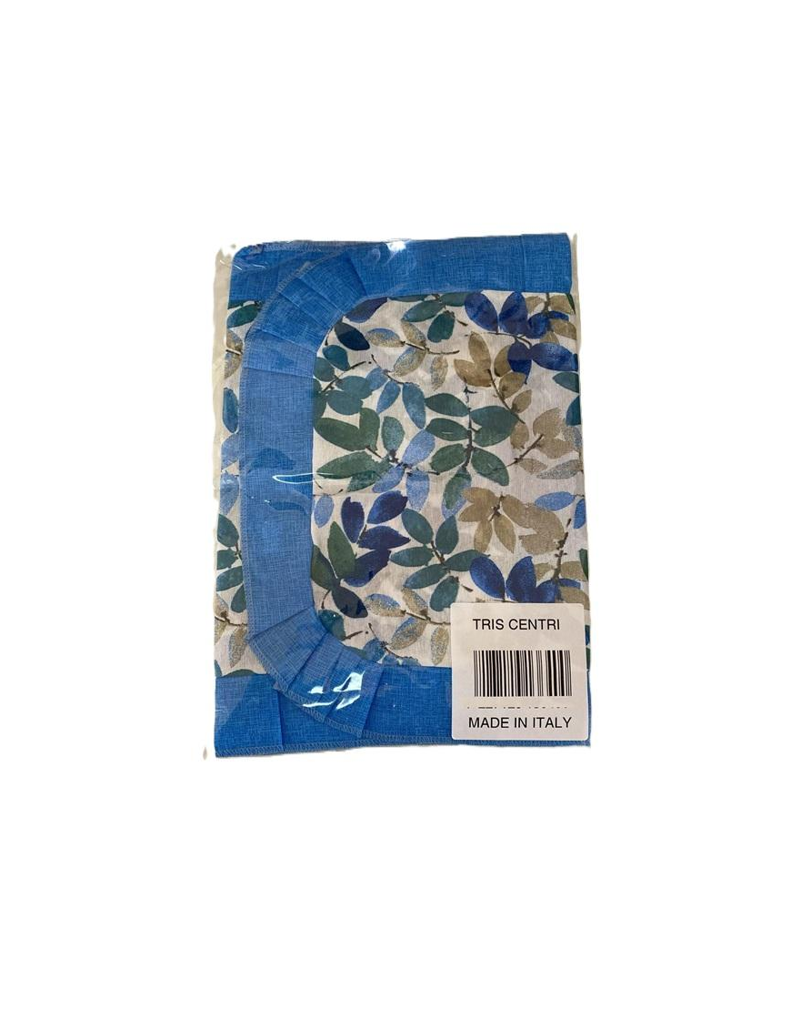 LINEA FOGLIE BLU TRIS CENTRINI MISURE ASSORTITE