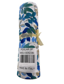 LINEA FOGLIE BLU FOULARD 280x240cm
