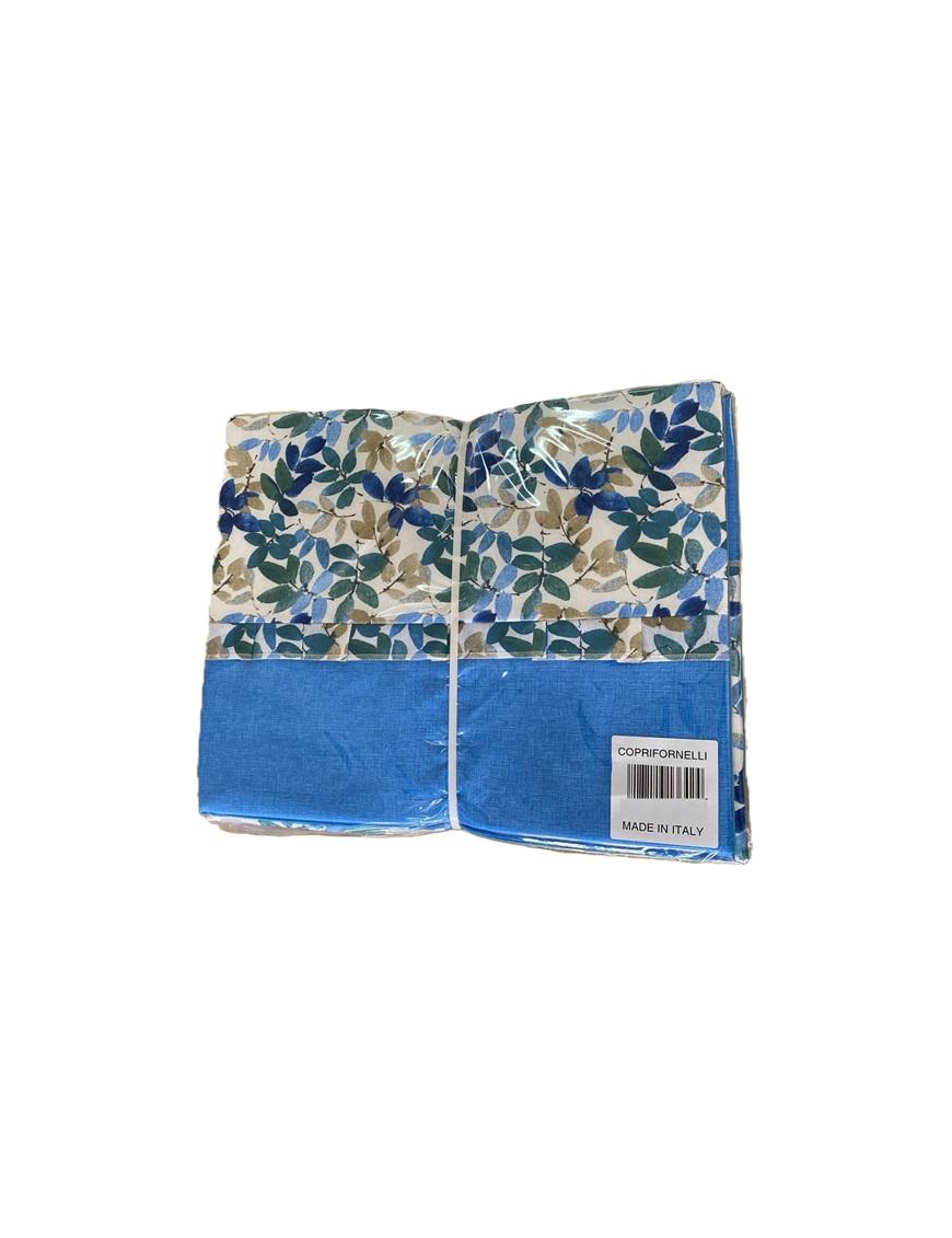 LINEA FOGLIE BLU COPRIFORNELLI 63x52cm