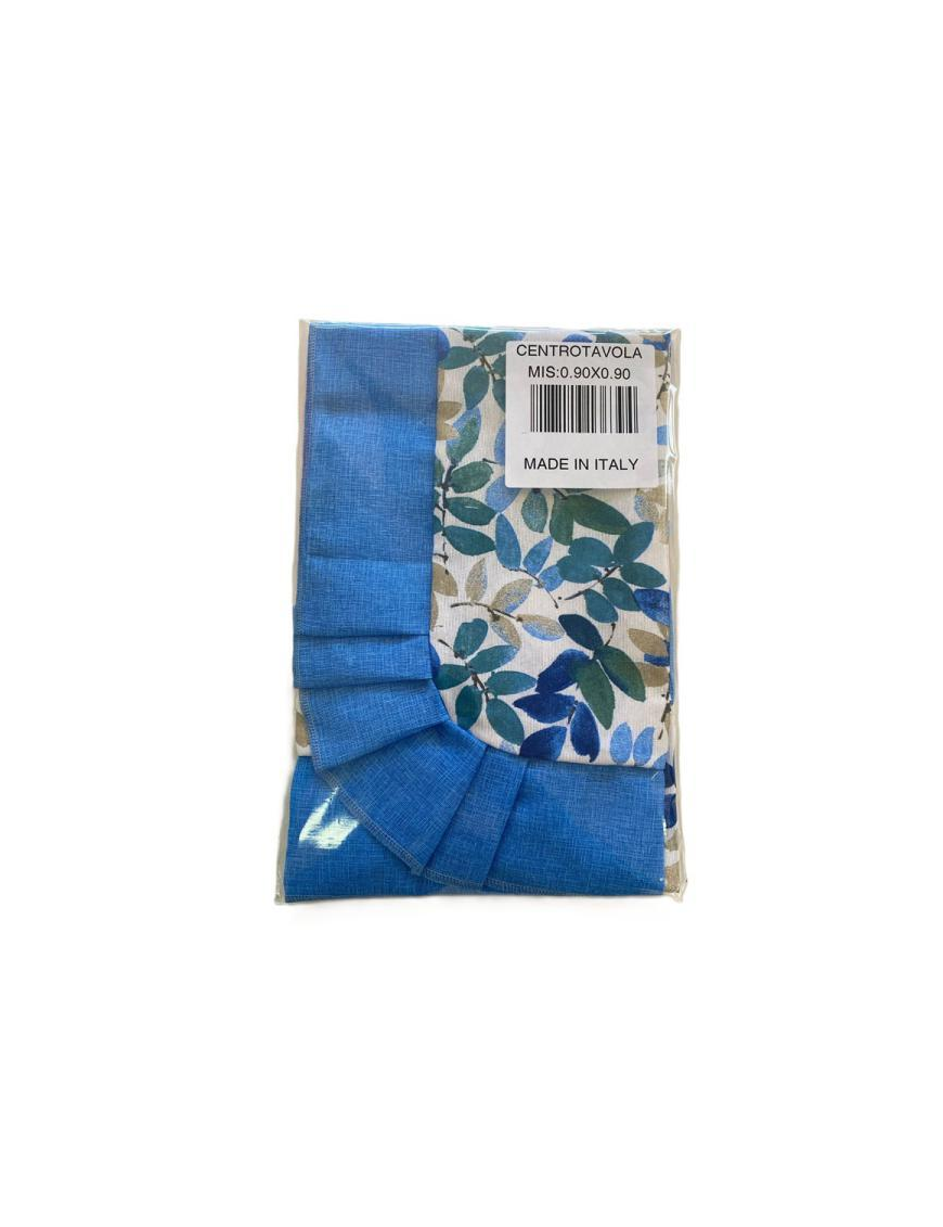 LINEA FOGLIE BLU CENTROTAVOLA 90x90cm