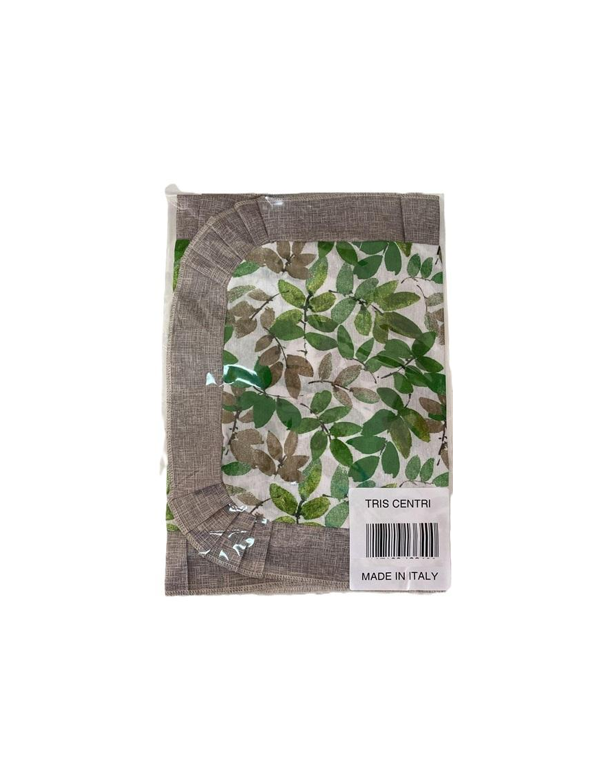 LINEA FOGLIE VERDE TRIS CENTRINI MISURE ASSORTITE