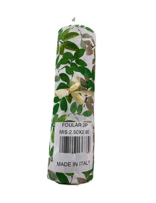 LINEA FOGLIE VERDE FOULARD 280x240cm