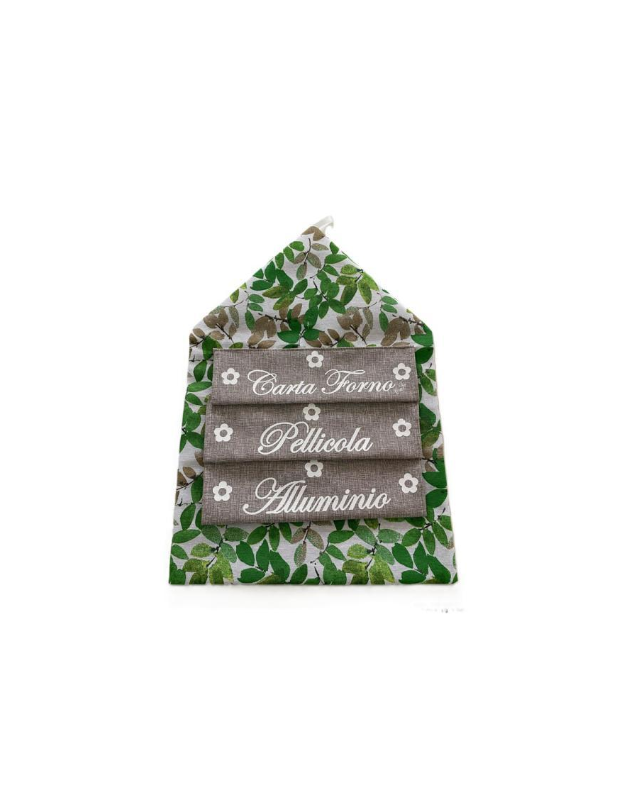 GREEN LEAVES LINE KITCHEN ROLL HOLDER 40x58
