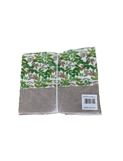 LINEA FOGLIE VERDE COPRIFORNELLI 63x52cm