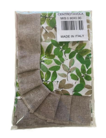 LINEA FOGLIE VERDE CENTROTAVOLA 90x90cm