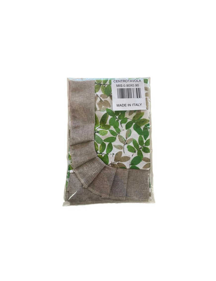 LINEA FOGLIE VERDE CENTROTAVOLA 90x90cm