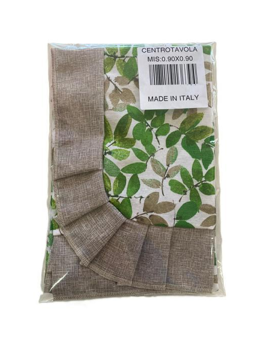 LINEA FOGLIE VERDE CENTROTAVOLA 90x90cm