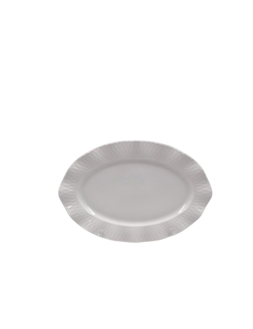 WHITE LINE OVAL PLATE 32x21cm