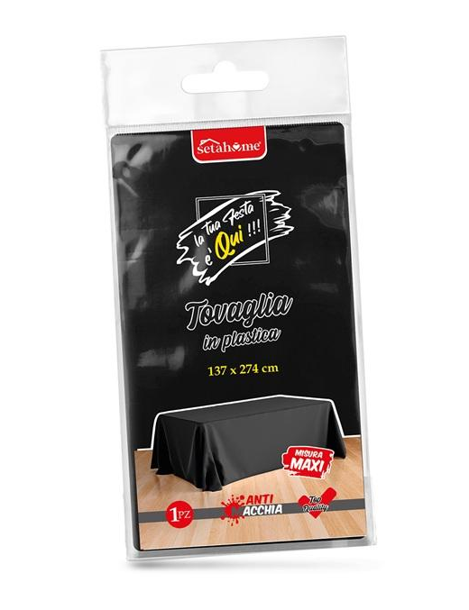 TOVAGLIA PLASTICA NERA 137x274cm
