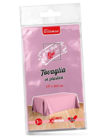 TOVAGLIA PLASTICA ROSA 137x183cm