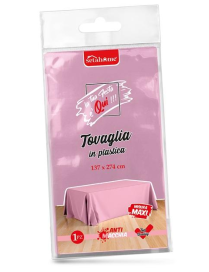 TOVAGLIA PLASTICA ROSA 137x274cm
