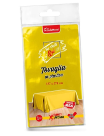 TOVAGLIA PLASTICA GIALLA 137x274cm