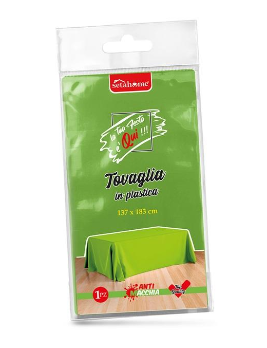 TOVAGLIA PLASTICA VERDE 137x183cm