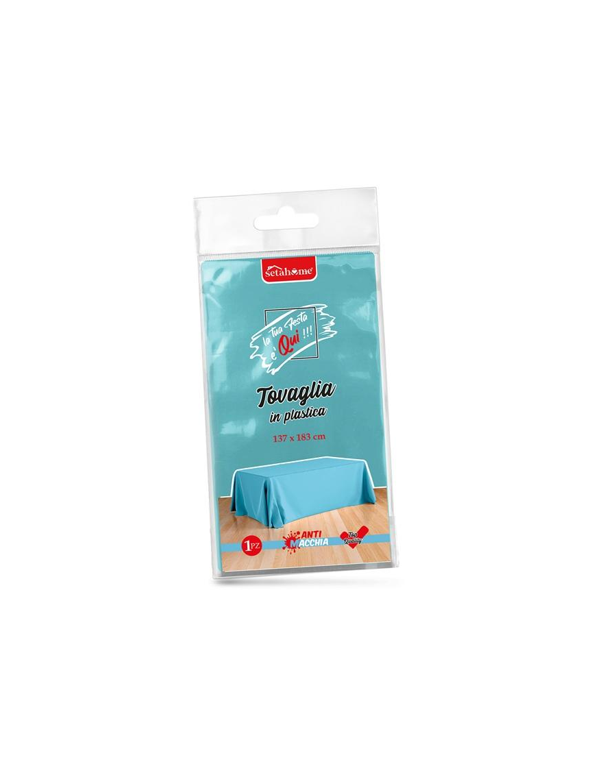 TOVAGLIA PLASTICA AZZURRA 137x183cm