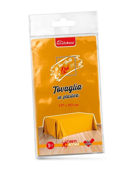 TOVAGLIA PLASTICA ARANCIO 137x183cm