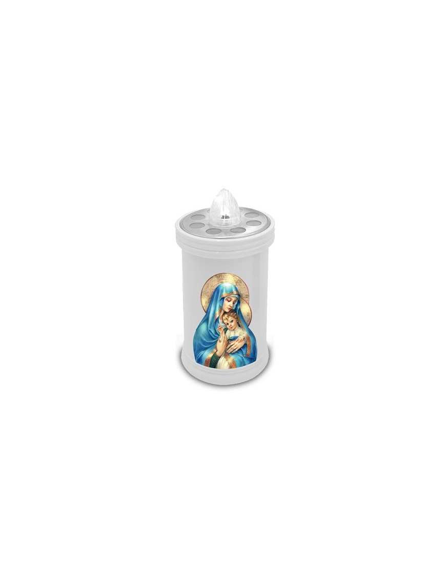 WHITE VOTIVE LAMP 6x13.5 + ALKALINE BATTERIES